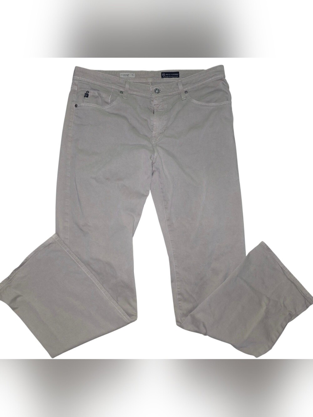 Adriano Goldschmied Mens The Protege 38x34 Khaki Pants Stretch Straight Leg USA